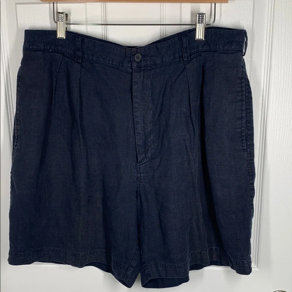 J crew linen shorts with pleated front size 36